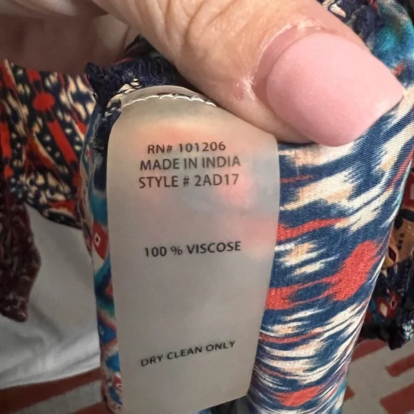 Soft surrounding BoHo top red, blue and beige size Small - Picture 5 of 6